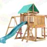 Детская игровая площадка для дачи Babygarden с балконом и рукоходом, горка 2,4 метра