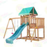 Детская игровая площадка для дачи Babygarden с балконом, горка 2,4 метра