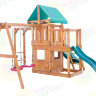 Детская площадка для дачи Babygarden с балконом, закрытым домиком, рукохдом и двумя горками