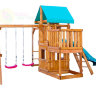 Детская площадка для дачи Babygarden с балконом, закрытым домиком, рукоходом, горка 2,4 метра