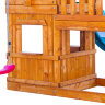 Детская площадка для дачи Babygarden с балконом, закрытым домиком, рукоходом, горка 2,4 метра