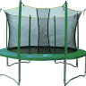 Батут Fun 14’ – 4,3 метра с сеткой  для дачи с защитной сеткой зеленый мат